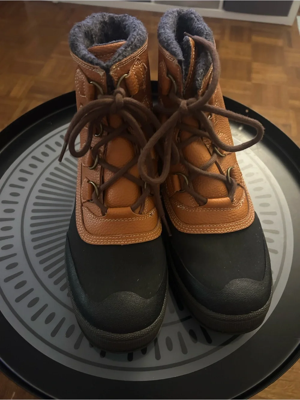 Skechers Brown and Gray Fleece-Lined Boots